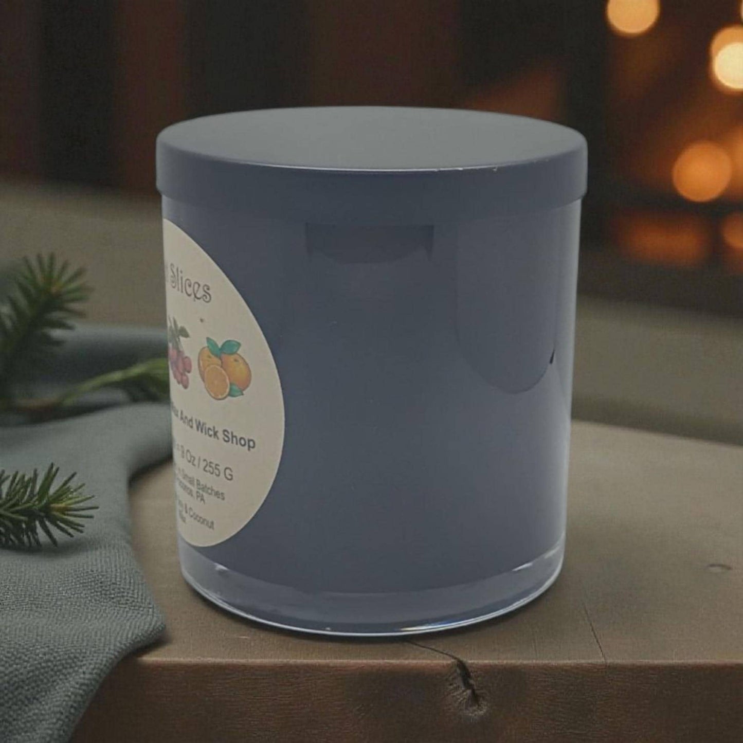 Fruit Slices, Scented, Soy Candle, Coconut Candle, 9 Oz, Christmas, Handmade