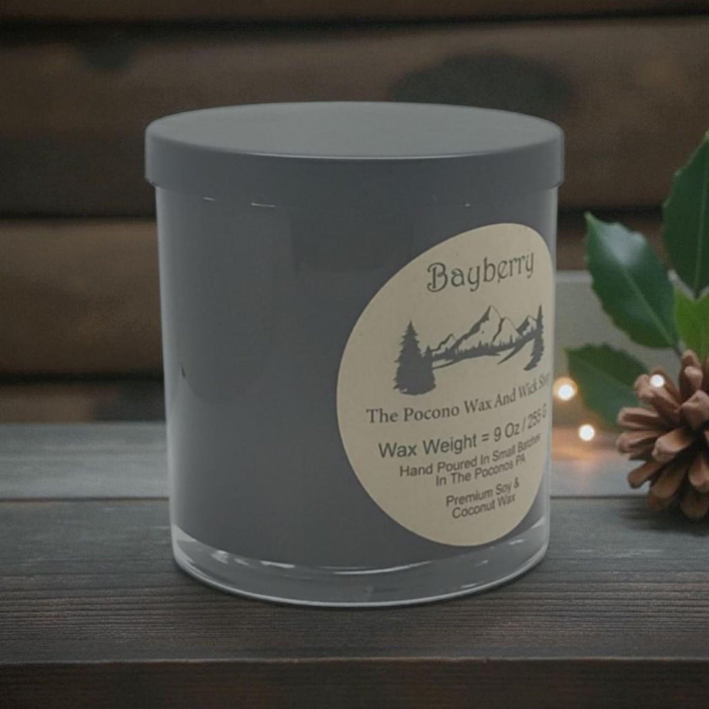 Bayberry, Scented Candle, Soy, Coconut, 9 Oz, Handmade, Christmas Gift