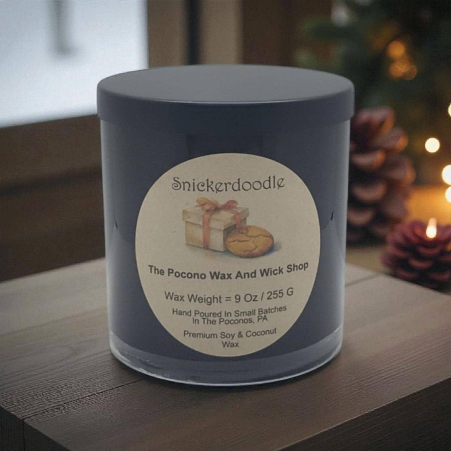 Snickerdoodle Scented Candle, Soy, Coconut, 9 Oz, Handmade, Christmas Gift