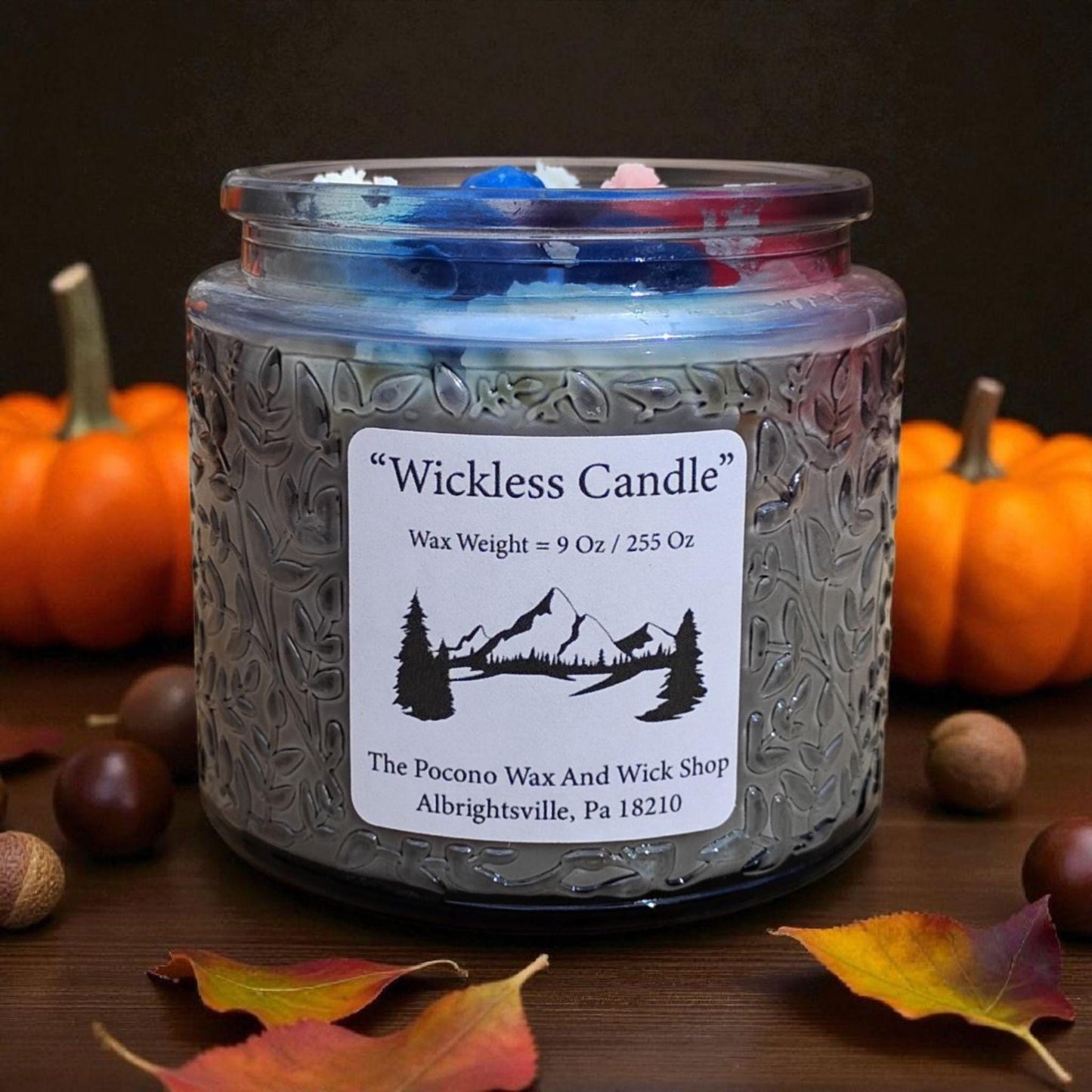 Mixed Fruit Scented Wickless Soy Candle, Coconut Wax, 9 Oz