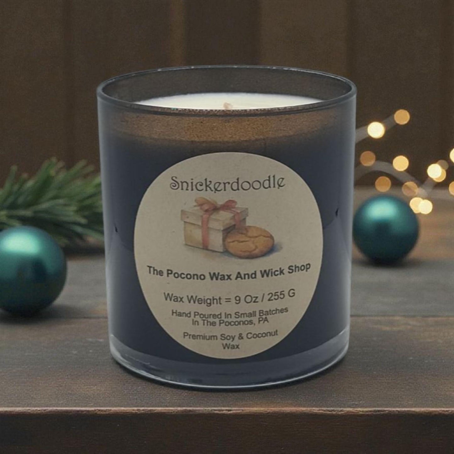 Snickerdoodle Scented Candle, Soy, Coconut, 9 Oz, Handmade, Christmas Gift