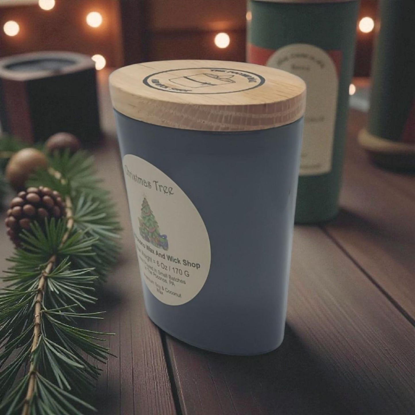 Christmas Tree Scented, Pine, Soy Candle, Frankincense, Wax Melts, Container Candles, Home And Living