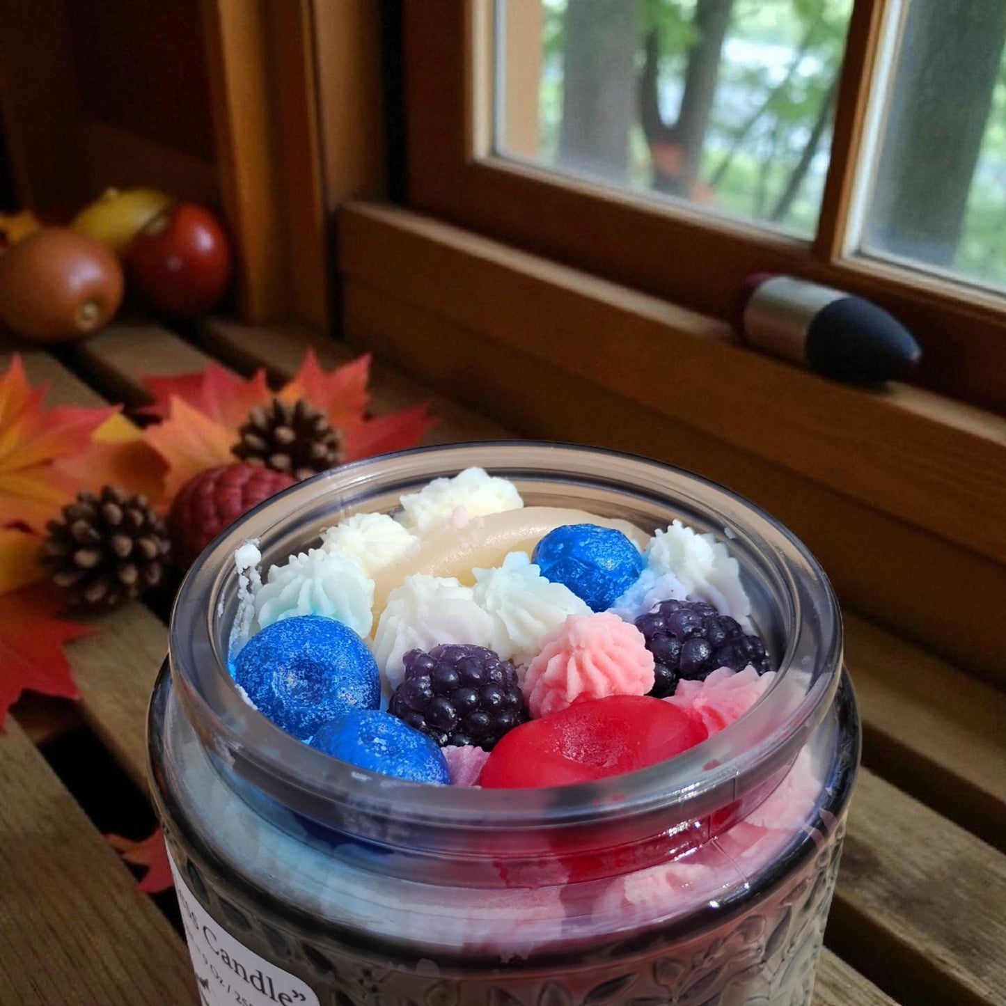 Mixed Fruit Scented Wickless Soy Candle, Coconut Wax, 9 Oz