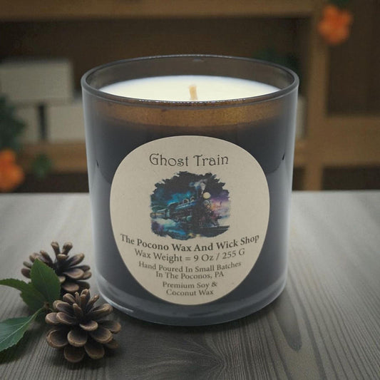 Soy Candle, Coconut Candle, Ghost Train, 9 Oz, Christmas, Handmade