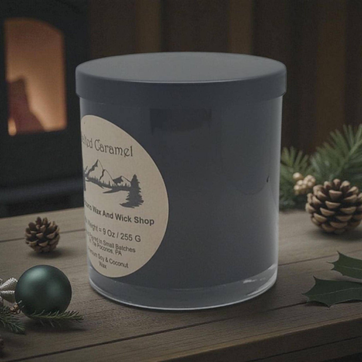 Salted Caramel Scented, Soy, Coconut, 9 Oz, Handmade, Christmas