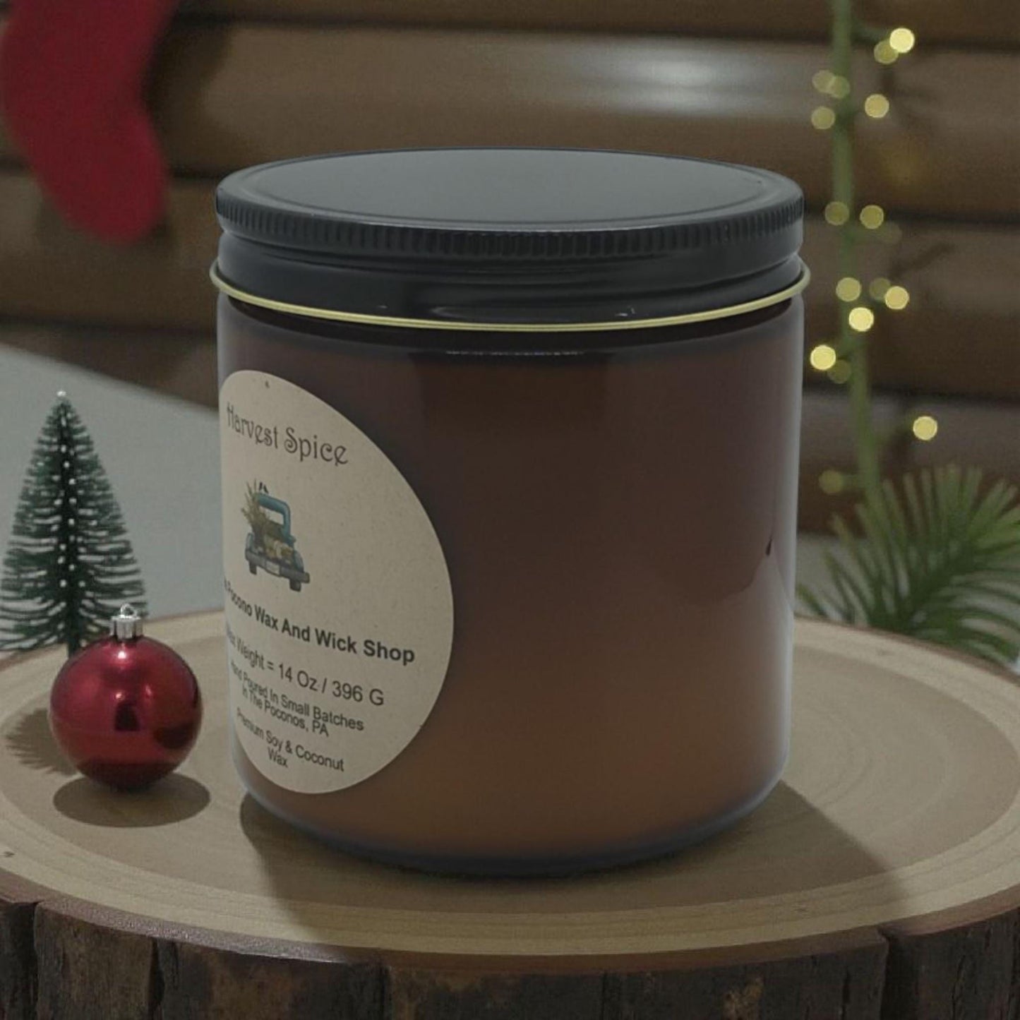 Harvest Spice Scented, Oak, Soy Candle, Wax Melts, Soy, Gift, Christmas