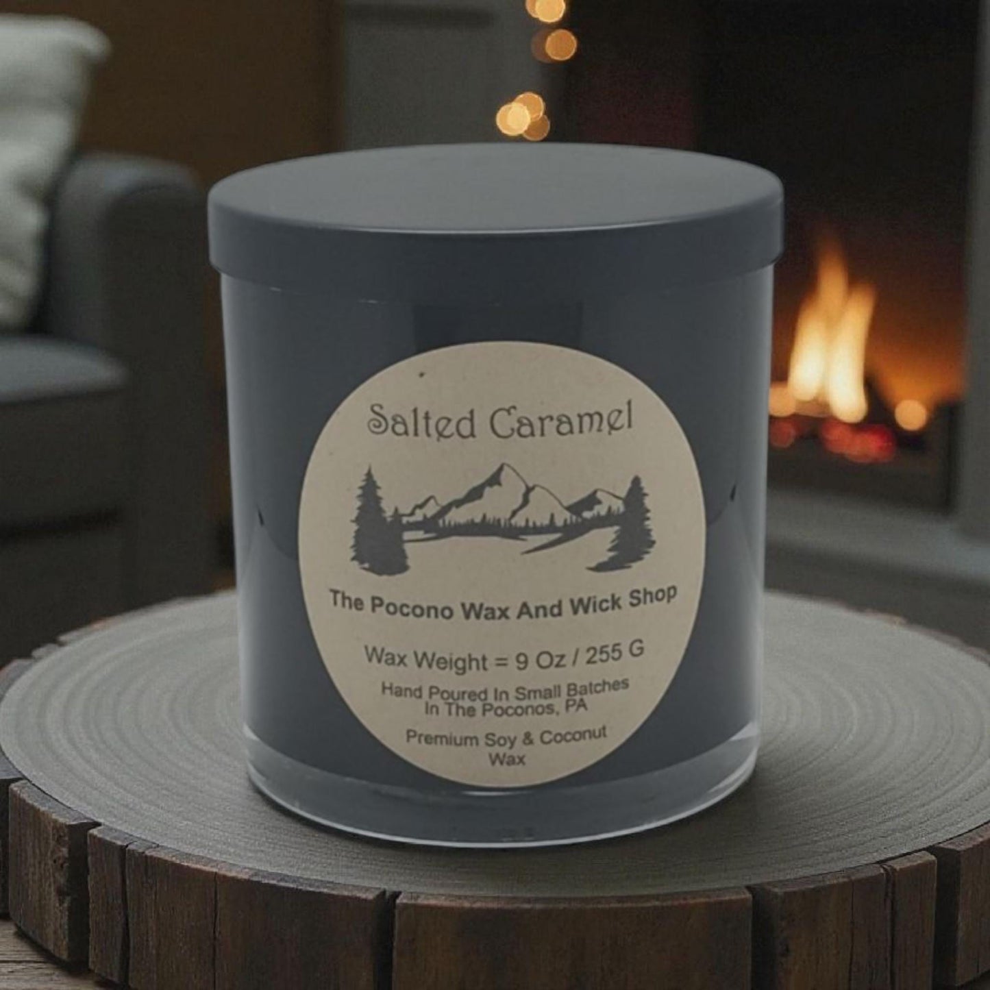 Salted Caramel Scented, Soy, Coconut, 9 Oz, Handmade, Christmas