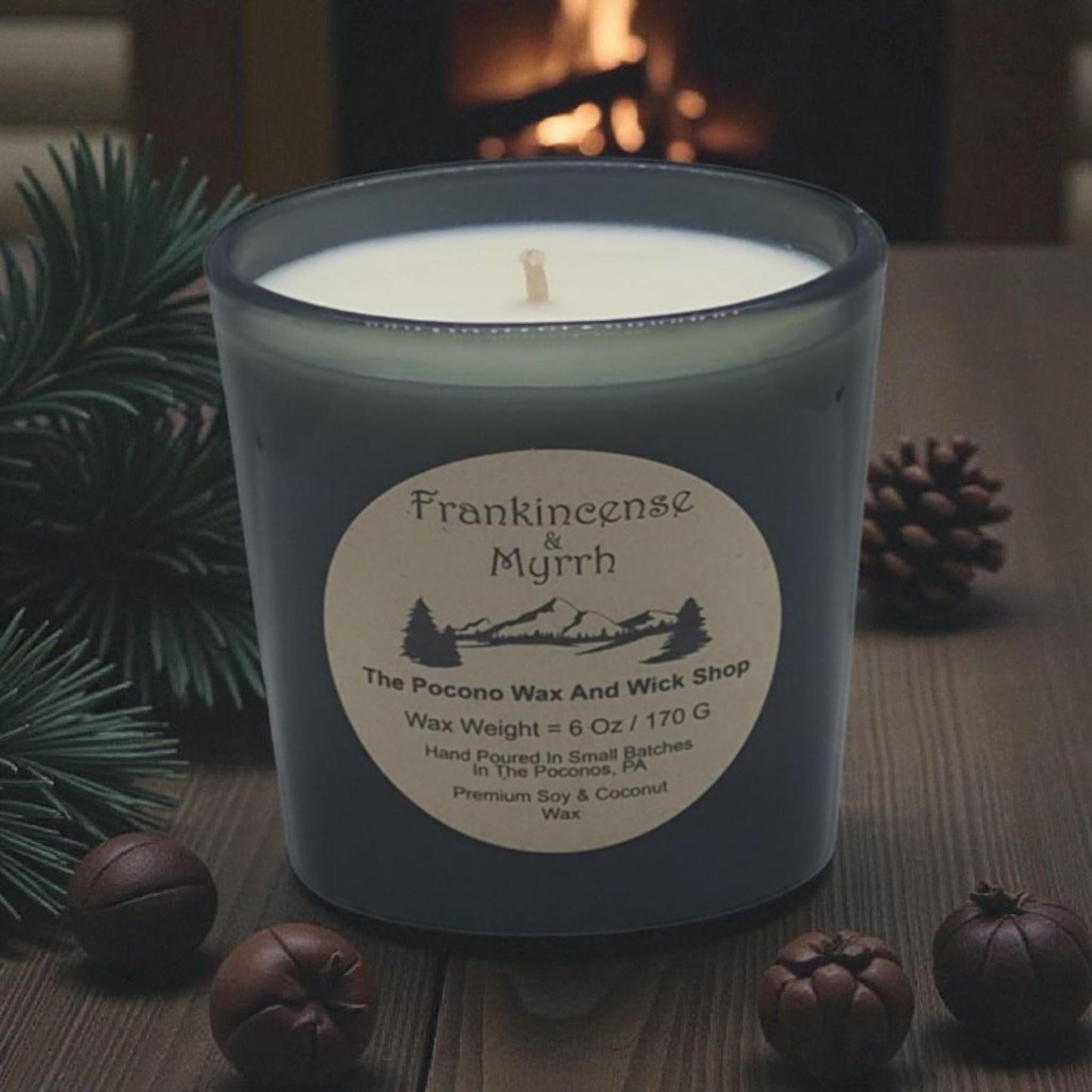 Frankincense & Myrrh Scented Candle, Soy, Wax Melts, Container Candles, Home And Living